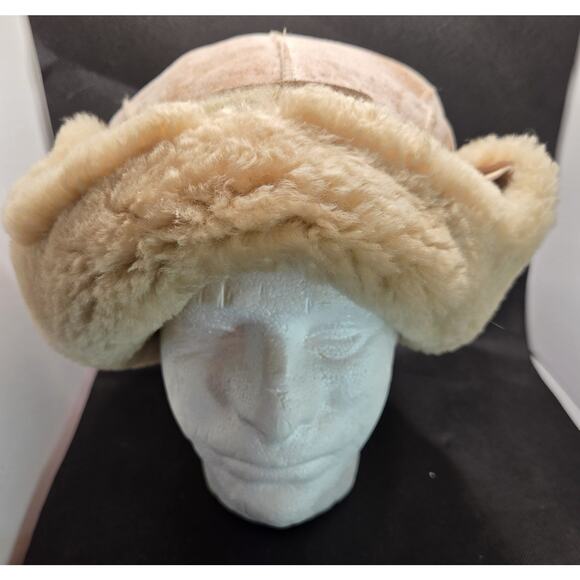 Sundance Sheepskin Winter Hat Adult Size Guffey CO Mountie Trapper Aviator - Picture 1 of 9